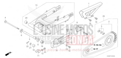 BRAS OSCILLANT CRF125FP de 2023